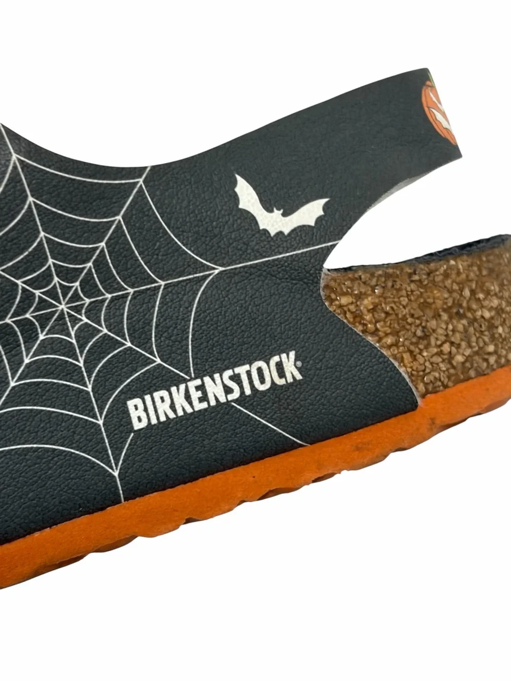Birkenstock Kids GLOW IN THE DARK Pumpkin Print Halloween Sandals - 3/3.5